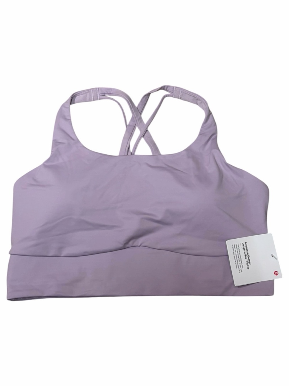 NWT Lululemon Energy Longline Bra *Evolve *Medium Support (Lilac Play) Size L